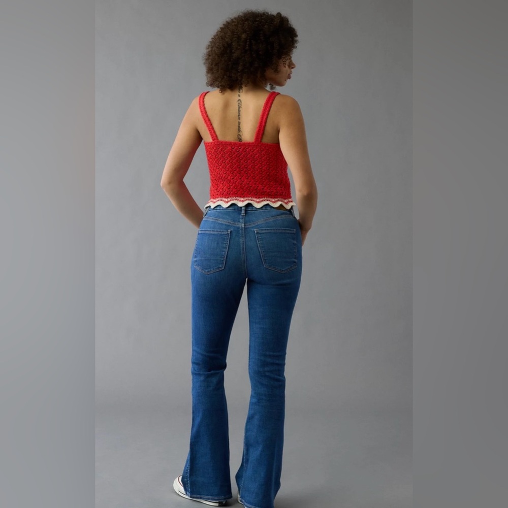 AE Next Level Curvy Super High-Waisted Flare Jean 2Long 26W - Picture 2 of 9
